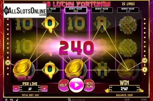Game workflow 3. 88 Lucky Fortunes from Spinomenal