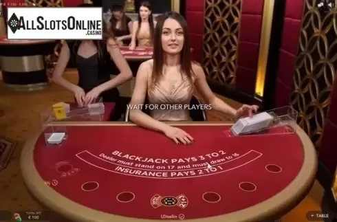 Game Screen. Blackjack VIP E from Evolution Gaming