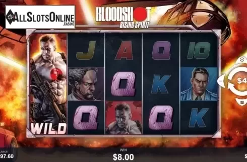 Reel Screen 1. Bloodshot Rising Spirit from Pariplay