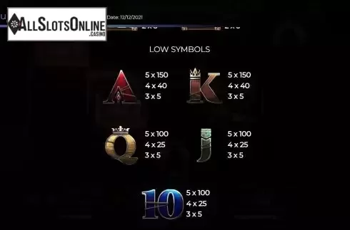 Paytable screen 2