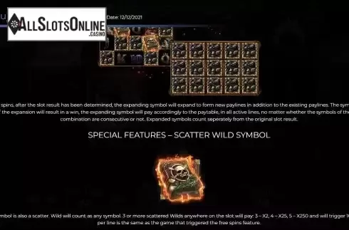 Special symbols screen