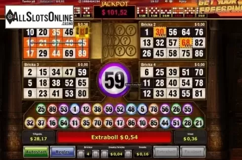 Game Screen 1. Book of Ra Bingo from Greentube