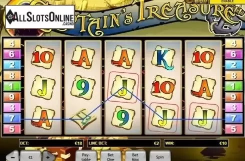 Win Screen. Captain's Treasure (Playtech) from Playtech