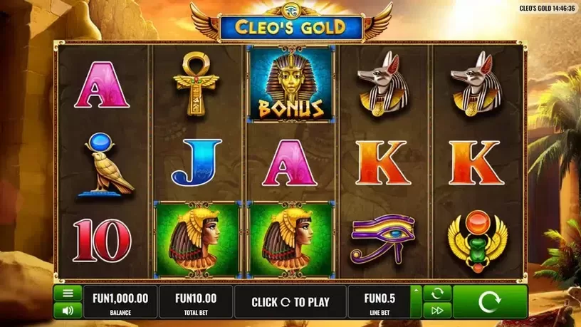 Cleo's Gold slot screenshot 1