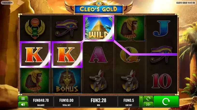 Cleo's Gold slot screenshot 3