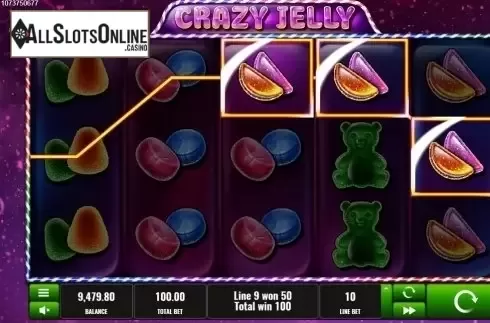 Win screen. Crazy Jelly from Platipus