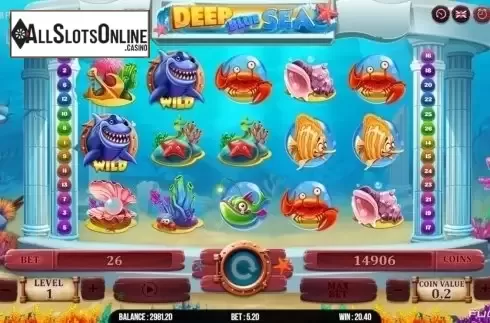 Win Screen. Deep Blue Sea from Fugaso