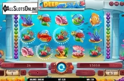 Win Screen. Deep Blue Sea from Fugaso
