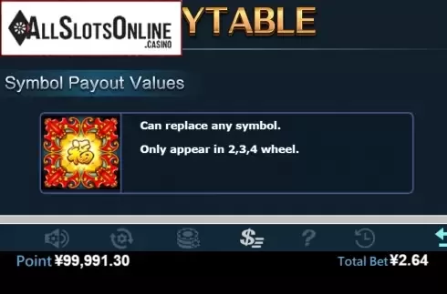 Paytable 1. Diamond Eternity (Virtual Tech) from Virtual Tech