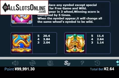 Paytable 2. Diamond Eternity (Virtual Tech) from Virtual Tech