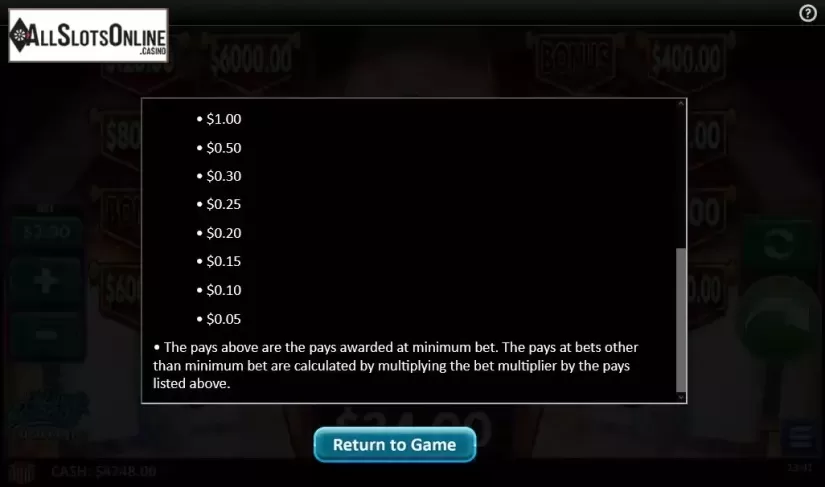 Potential pays screen 2