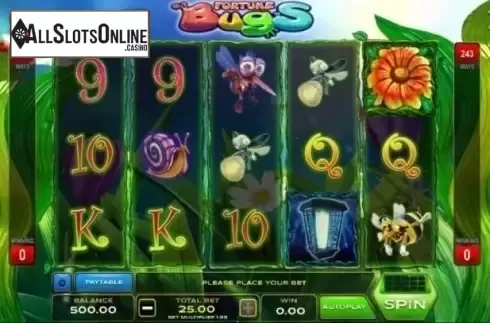 Reel Screen. Fortune Bugs from Xplosive Slots Group
