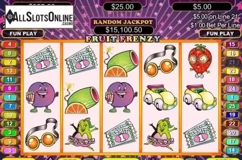 Win Screen. Fruit Frenzy from RTG