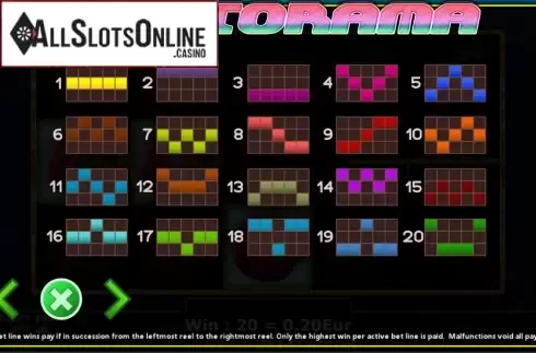 Paylines. Frutorama from Fils Game