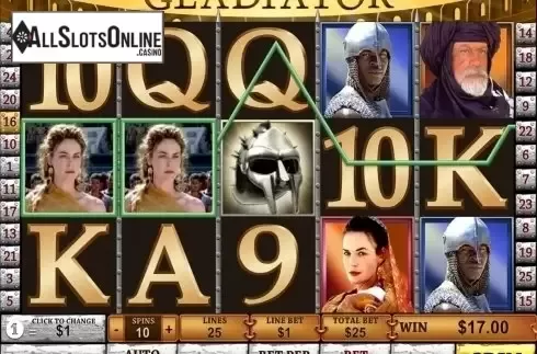 Wild win screen. Gladiator (Playtech) from Playtech