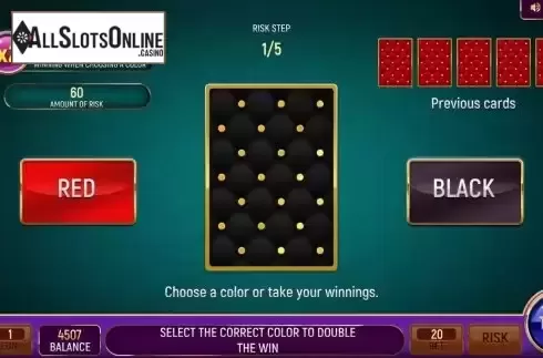 Risk / Gamble game screen