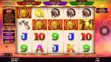 Golden Buffalo Double Up slot screenshot 2