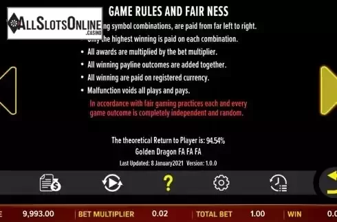 Game Rules screen 2