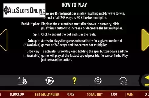 Game Rules screen