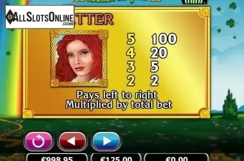 Paytable 4. Irish Eyes Mini from NextGen