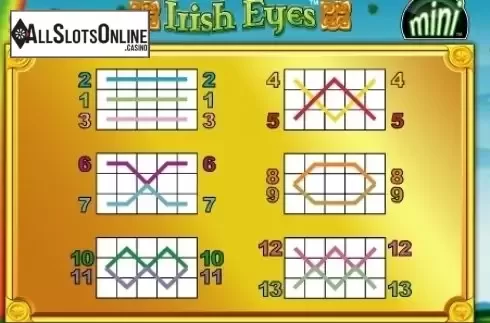 Paytable 5. Irish Eyes Mini from NextGen