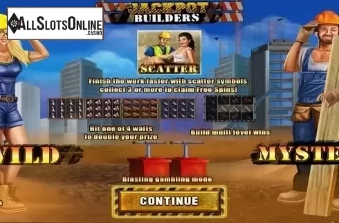 Start Screen. Jackpot Builders from Wazdan