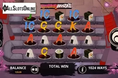 Reel Screen. Kanpai Banzai from Playtech