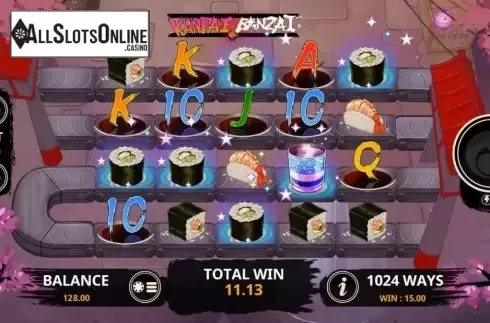 Win Screen. Kanpai Banzai from Playtech