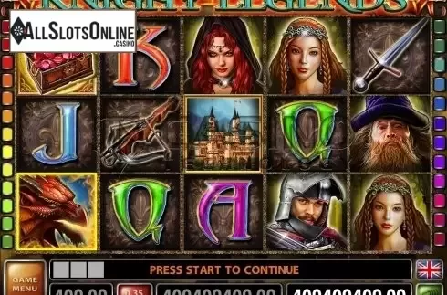 Screen2. Knight Legends from Casino Technology