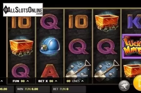 Reel screen. Lucky Miner from JDB168