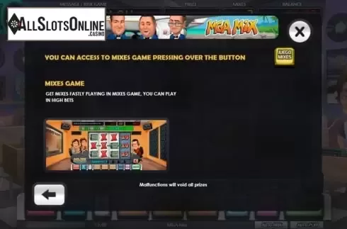 Mixes games screen