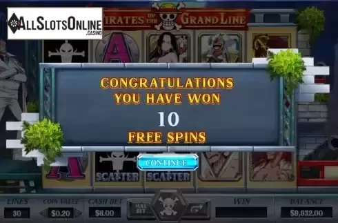 Free Spin Win Screen