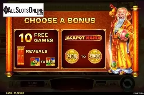 Bonus game screen