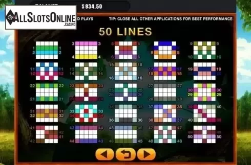Paylines. Red (GMW) from GMW