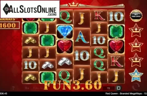 Win screen 1. Red Queen Branded Megaways from IronDog