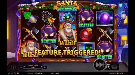 Santa Vs Aliens slot screenshot 4