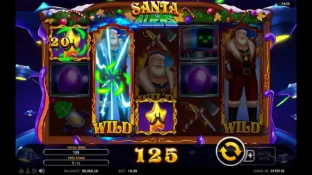 Santa Vs Aliens slot screenshot 5