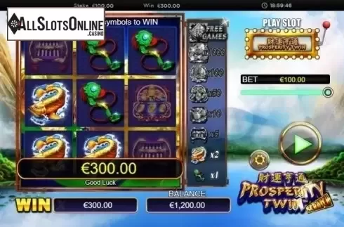 Game Screen 2. Scratch Prosperity Twin from NextGen