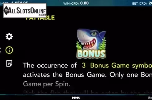 Bonus screen