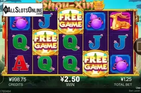 Free Spins Win Screen