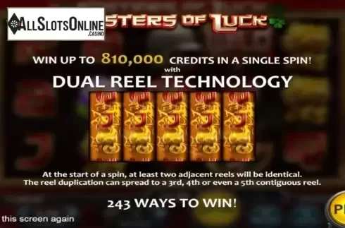 Start Screen. Sisters of Luck from Nucleus Gaming