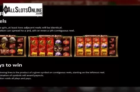 Game Rules 1. Sisters of Luck from Nucleus Gaming