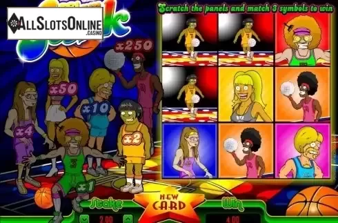 Win screen. Slam Funk from Microgaming