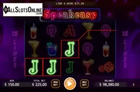 Win Screen 3. Speakeasy from KA Gaming