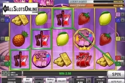 Win Screen 2. Spin & Win from Play'n Go