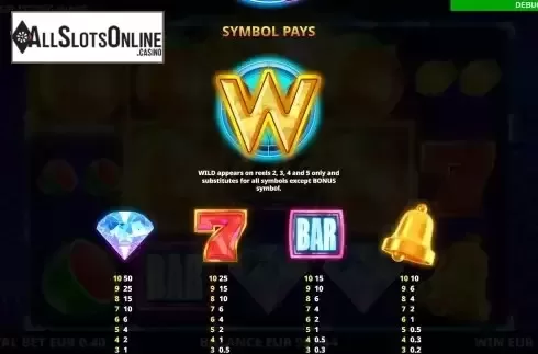 Special symbol screen