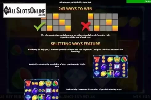 Ways to win screen