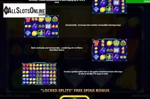 Features screen