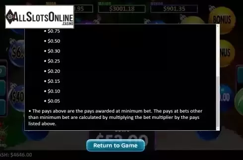 Paytable 2