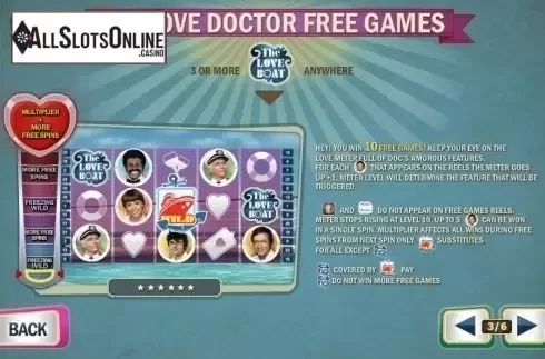 Paytable 3. The Love Boat from Playtech